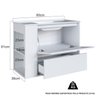 Gabinete Suspenso com Lavatorio e Gavetao Bl2002 Branco Faem - 6