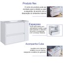 Ver imagem 2 de Gabinete Suspenso com Lavatorio e Gavetao Bl2002 Branco Faem
