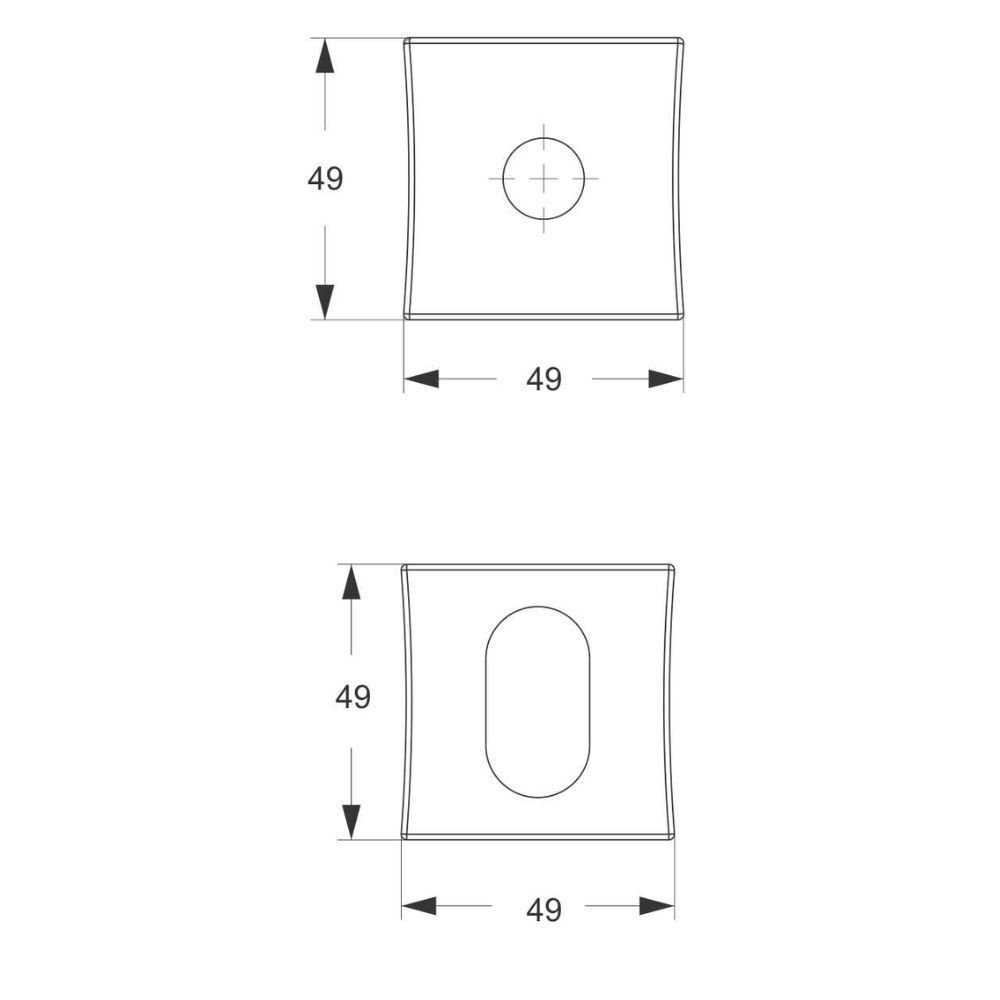 Fechadura Classic 3000 Interna Roseta Quadrada Cromada 55mm Stam - 5