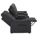 Ver imagem 7 de Poltrona para Sala de Cinema Reclinável Movie 3 Lugares Manual Baú Usb Veludo G23 - Gran Belo