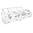 Ver imagem 4 de Poltrona para Sala de Cinema Reclinável Movie 3 Lugares Manual Baú Usb Veludo G23 - Gran Belo