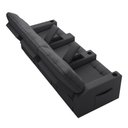 Ver mais imagens de Poltrona para Sala de Cinema Reclinável Movie 3 Lugares Manual Baú Usb Veludo G23 - Gran Belo