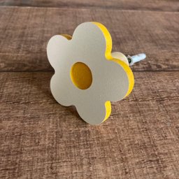 2 Ganchos de Parede Borboleta e Flor Infantil Bolsa Mochila:amarelo - 3