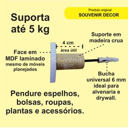 2 Ganchos de Parede Borboleta e Flor Infantil Bolsa Mochila:amarelo - 5