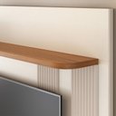 Ver mais imagens de Painel para TV até 65 Polegadas 161,6CMX151,6cm e com Detalhe Canelado e Cantos Arredondados Branco
