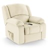 Poltrona do Papai Reclinável Melim Controle Power Elétrico Pu Bege Fh1 - D'rossi - 1