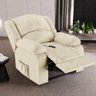 Poltrona do Papai Reclinável Melim Controle Power Elétrico Pu Bege Fh1 - D'rossi - 7