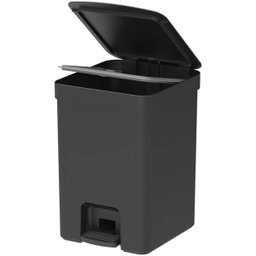 Lixeira de Pedal OU Cesto de Lixo para Cozinha Escritório Linha Trium 12 Litros Preta - 5
