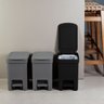 Lixeira de Pedal OU Cesto de Lixo para Cozinha Escritório Linha Trium 12 Litros Preta - 7
