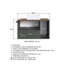 Ver imagem 7 de Gabinete de Banheiro Suspenso 80cm com 1 Toalheiro 2 Portas e 1 Gaveta com Cuba Preto/Mel/Grafite