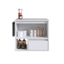 Ver imagem 4 de Gabinete de Banheiro Suspenso 60cm com 1 Nicho 1 Toalheiro 1 Porta e 1 Gaveta Branco