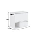 Ver imagem 3 de Gabinete de Banheiro Suspenso 60cm com 1 Nicho 1 Toalheiro 1 Porta e 1 Gaveta