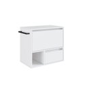 Ver imagem 2 de Gabinete de Banheiro Suspenso 60cm com 1 Nicho 1 Toalheiro 1 Porta e 1 Gaveta Branco