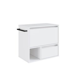 Gabinete de Banheiro Suspenso 60cm com 1 Nicho 1 Toalheiro 1 Porta e 1 Gaveta - 2