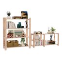 Ver imagem 1 de Kit Armário Organizar 100% Pinus Simples Moderno Suporta Até 15Kg e Aparador 15 Pares Feito De Madei