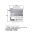 Ver imagem 7 de Gabinete de Banheiro Suspenso 60cm com 1 Nicho 1 Toalheiro 1 Porta e 1 Gaveta com Cuba