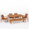 Conjunto 4 Cadeiras 1 Banco 1 Mesa 180cm - Varanda Coberta/área Gourmet Traço - 2