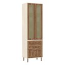 Ver imagem 1 de Paneleiro de Cozinha 70 Cm 2 Portas com Vidro Reflecta Bronze 3 Gavetas Sofia Luciane Móveis