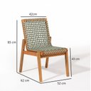 Ver imagem 4 de Conjunto Sala de Jantar Mesa 4 Cadeiras e 1 Banco Madeira Maciça Linha Traço Verde