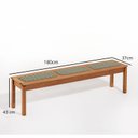 Ver imagem 6 de Conjunto Sala de Jantar Mesa 4 Cadeiras e 1 Banco Madeira Maciça Linha Traço Verde