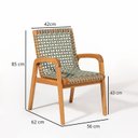 Ver imagem 5 de Conjunto Sala de Jantar Mesa 4 Cadeiras e 1 Banco Madeira Maciça Linha Traço Verde
