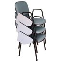 Ver imagem 1 de 03 Cadeiras Universitárias Linha Hotel Auditório Cinza