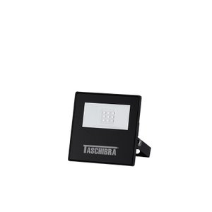 Refletor Tr Led Slim 20w 6500k Luz Fria Branca Resistente À Água Taschibra Preto