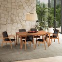 Ver imagem 1 de Conjunto 6 Cadeira 1 Mesa 180cm - Varanda Coberta/área Gourmet Traço