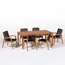 Ver imagem 2 de Conjunto 6 Cadeira 1 Mesa 180cm - Varanda Coberta/área Gourmet Traço