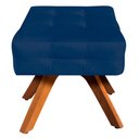 Ver imagem 3 de Kit 2 Puffs Decorativos Base Giratória Suede Azul Marinho