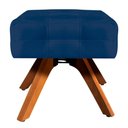 Ver imagem 2 de Kit 2 Puffs Decorativos Base Giratória Suede Azul Marinho