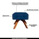 Ver imagem 6 de Kit 2 Puffs Decorativos Base Giratória Suede Azul Marinho