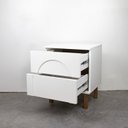 Ver imagem 7 de Mesa Cabeceira com 2 Gavetas Capela Branco