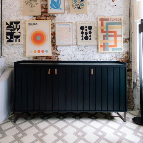 Aparador para Sala de Estar 85cm Trendy Preto