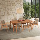 Ver imagem 1 de Conjunto Corda 6 Cadeira 1 Mesa 180cm - Varanda Coberta/área Gourmet Traço