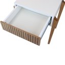 Ver imagem 5 de Mesa Cabeceira Brisa 60cm x 53cm x 40cm com 1 Gaveta Branco