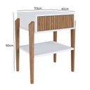 Ver imagem 3 de Mesa Cabeceira Brisa 60cm x 53cm x 40cm com 1 Gaveta Branco