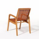 Ver mais imagens de Conjunto 6 Cadeiras 1 Mesa 180cm - Varanda Coberta/Área Gourmet Traço Laranja/Stain Jatobá/Corda Ocr