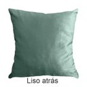 Ver imagem 6 de Kit 2 Capas para Almofada Drapeada em Veludo Quadrada 60x60 Verde Menta