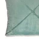 Ver imagem 4 de Kit 2 Capas para Almofada Drapeada em Veludo Quadrada 60x60 Verde Menta