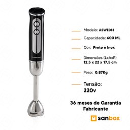 Mixer Hamilton Beach Aswe-013 8 Velocidades 600ml - 800w - 220v - 8