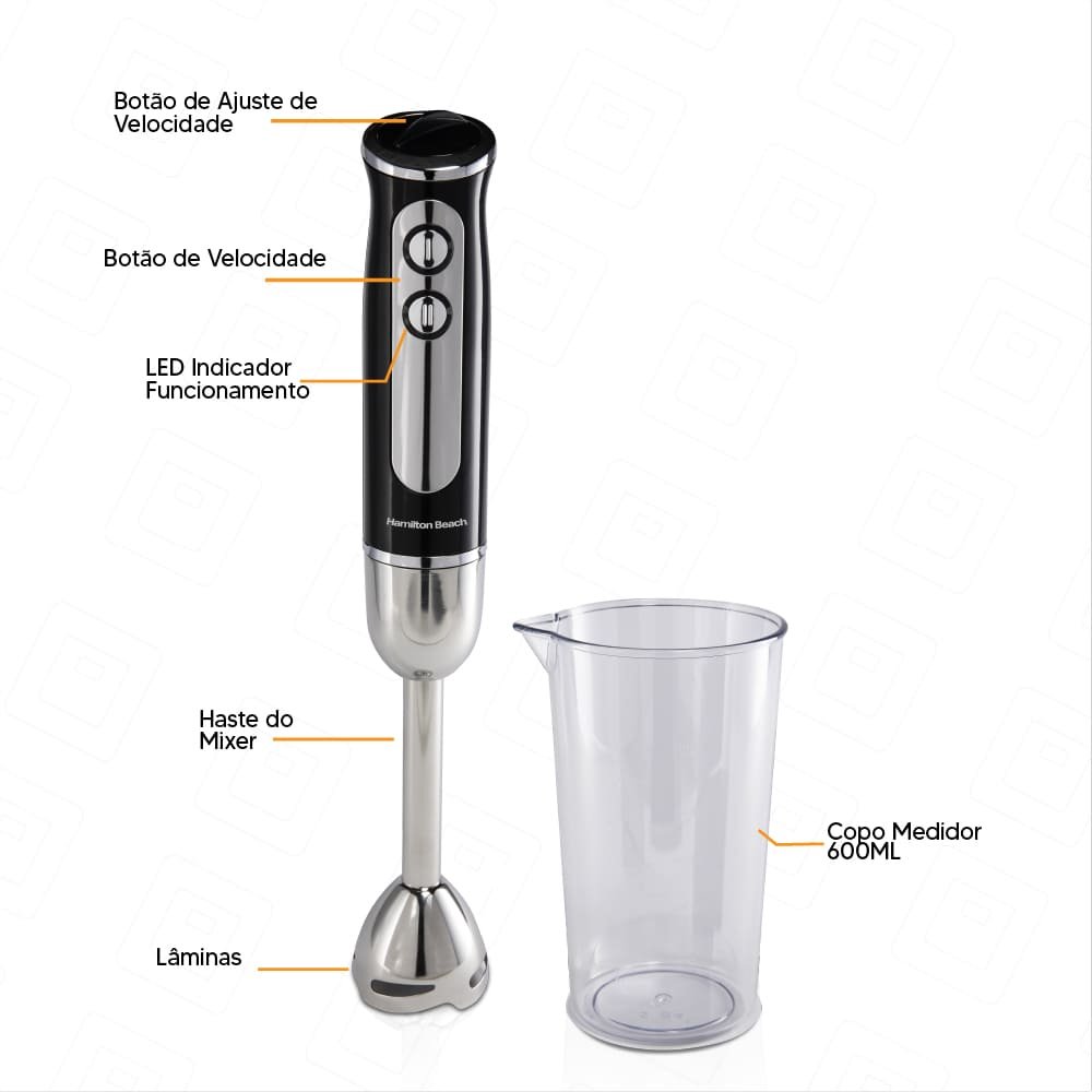 Mixer Hamilton Beach Aswe-013 8 Velocidades 600ml - 800w - 220v - 4