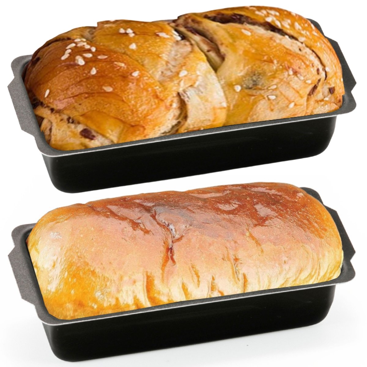 Forma Assadeira de Pão Retangular Grande Antiaderente 2l + Descanso de Panela Redondo Madeira - 9