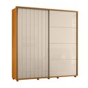 Ver imagem 3 de Guarda-Roupa Casal 2 Portas de Correr 100% MDF com Pés Monet Yescasa Branco/Cinamomo/Off White