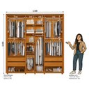 Ver imagem 4 de Guarda-Roupa Casal 2 Portas de Correr 100% MDF com Espelho e Pés Monet Yescasa Branco/Cinamomo/Off White