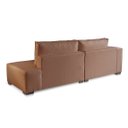 Ver imagem 3 de Sofá 4 Lugares Modulado Chaise Almofada Solta Molas Isa Be Linho Marrom 2,5m