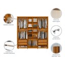 Ver imagem 6 de Guarda-Roupa Casal 6 Portas 100% MDF com Pés Veronese Branco/Cinamomo/Off White