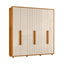 Ver imagem 3 de Guarda-Roupa Casal 6 Portas 100% MDF com Pés Veronese Branco/Cinamomo/Off White