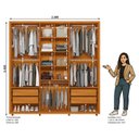 Ver imagem 4 de Guarda-Roupa Casal 6 Portas 100% MDF com Pés Veronese Branco/Cinamomo/Off White