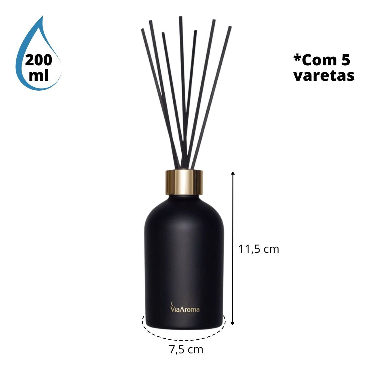 Difusor de Varetas Aromático Essências do Mundo 200ml - Wp Connect Difusor de Varetas Essências do M - 4